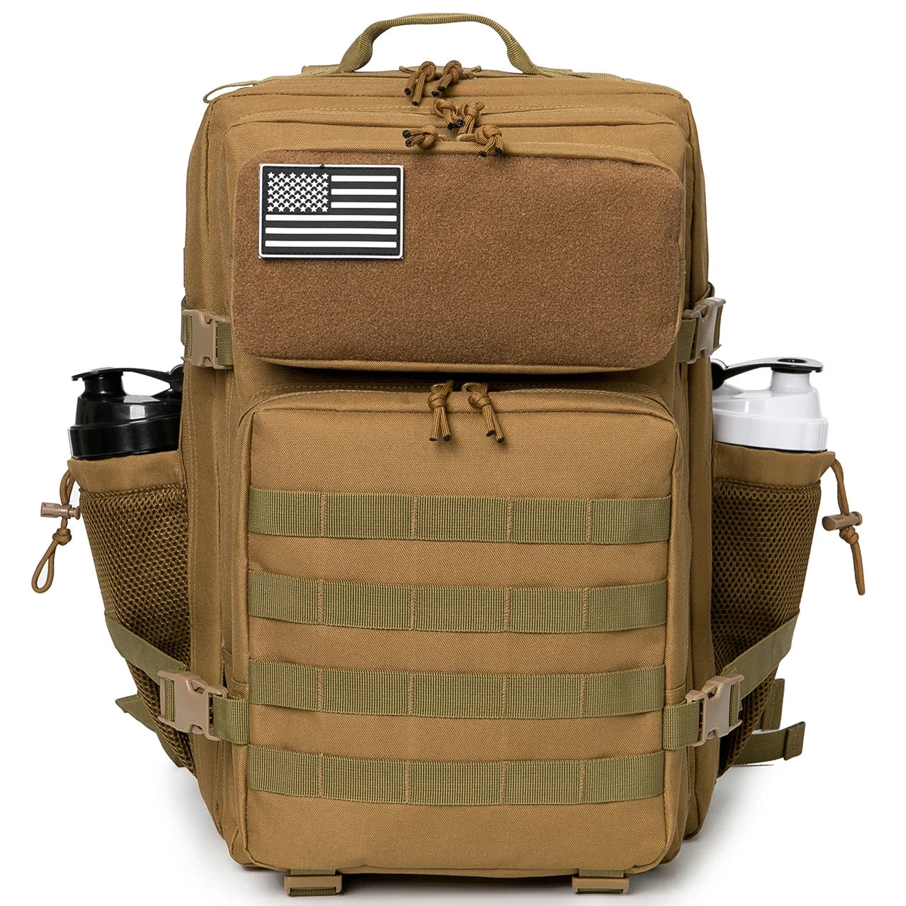 45L Tactical Backpack survival Bag Hunting MOLLE Backpack GYM For Men EDC Outdoor Hiking Rucksack Witch Bottle Holder
