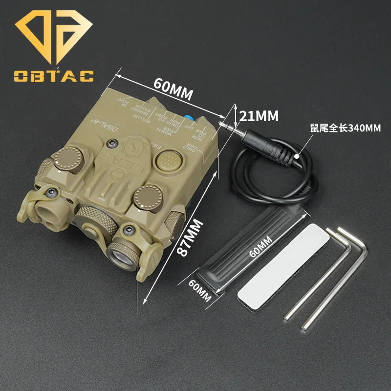 Tactical Laser Weapon Light PEQ Red Green Laser Dbal A2 Aiming Accessories Outdoor  Hunting Equipment Fit for 20mm Rail