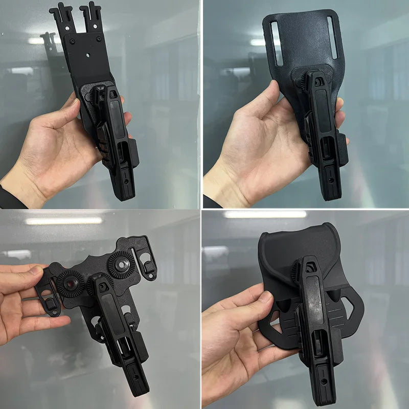 Tactical Gun Holster Hunting Waist Pisolt Holster 9mm Gun Case with Rail for Glock 9mm SW40 357