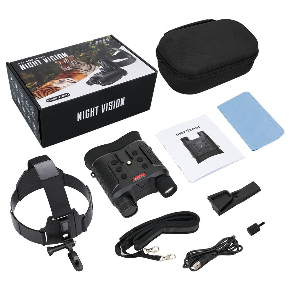 GVDA Infrared Night Vision Binoculars Goggles Device for Hunting Camping Telescope 8x Zoom Head Mounted Night Vision Scope