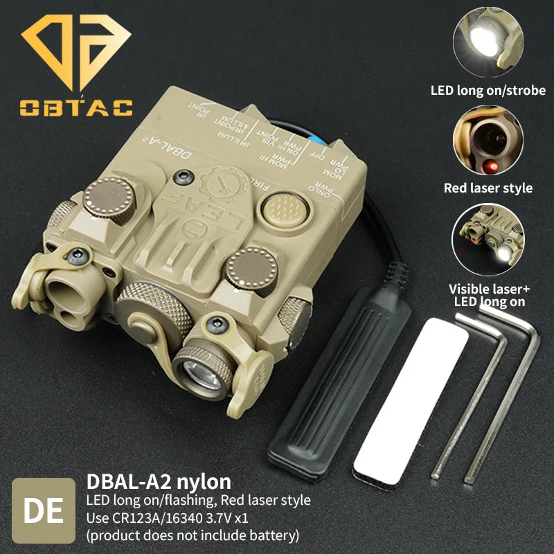 Tactical Laser Weapon Light PEQ Red Green Laser Dbal A2 Aiming Accessories Outdoor  Hunting Equipment Fit for 20mm Rail