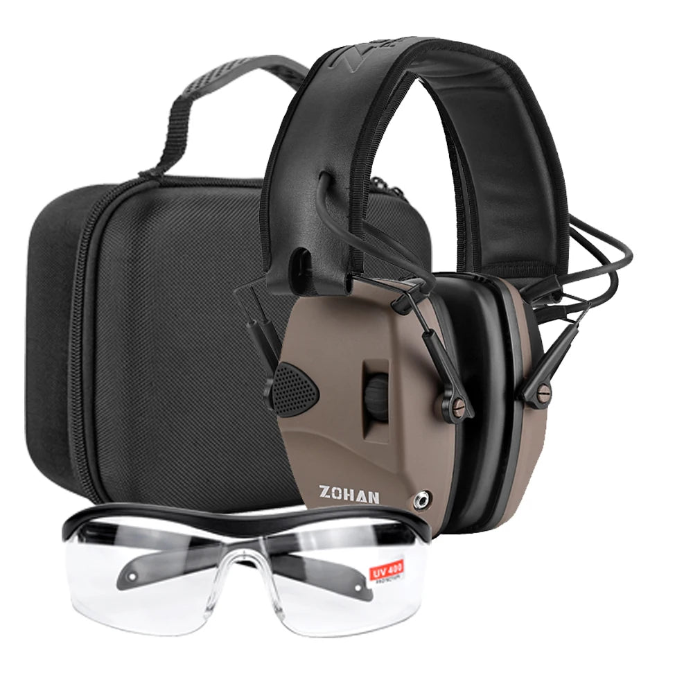 ZOHAN Shooting Headphones Soundproof Earmuffs Tactical Ear hearing Protection Noise Reduction Headset NRR 22db for hunting