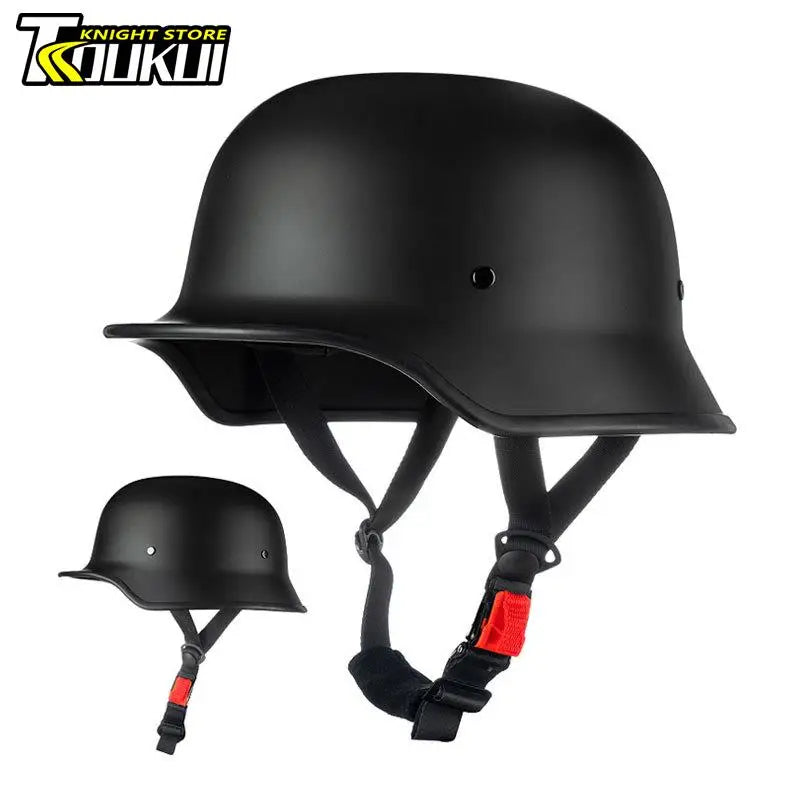 DOT Approved Motorcycle Helmet ABS Material Retro Moto Helmet Capacete De Moto Half Helmet Equipment German Tactical Vintage
