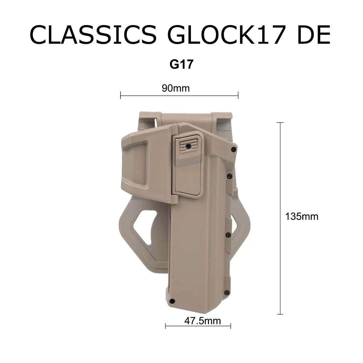 Right Hand Pistol Holster For Gen 1-4 Glock 17 19 Handgun With X300 XC1 Flashlight Airsoft 1911 P320 Movable Belt Gun Case