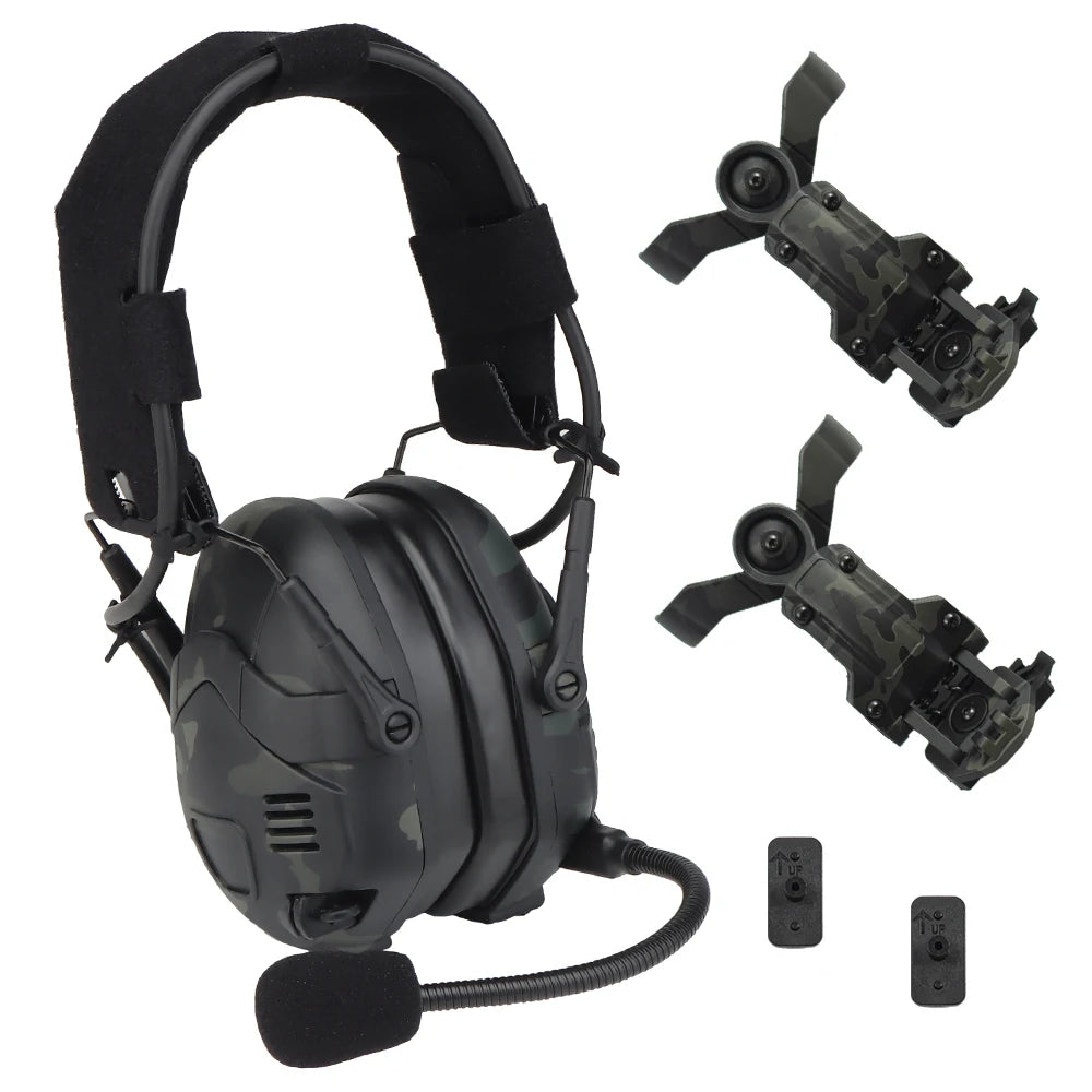 Tactical Bluetooth Headset Sound Pickup & Noise Reduction Electronic Shooting Earmuff Hunting Hearing Protection Gear