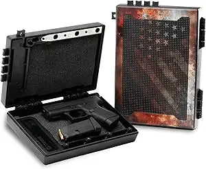STOPBOX PRO Gun Safe Alternative for Handgun Storage, Instant Access Portable Security Lock Box Gun Case, Lock Box for Car or Tr