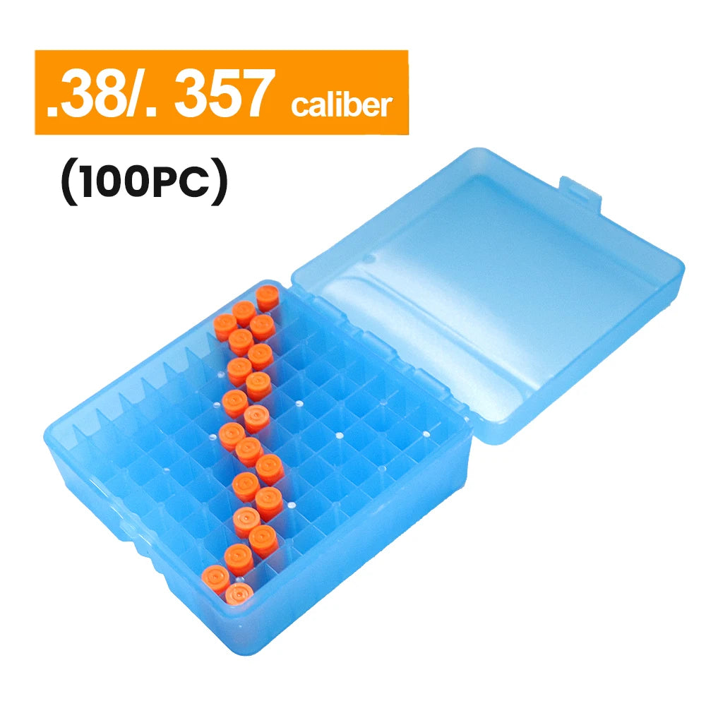 9mm Tactical Ammo Box 50/100 Rounds Shotgun Bullet Shell Holder Box Portable Rifle Cartridge Storage Case Flip-Top Bullets Can