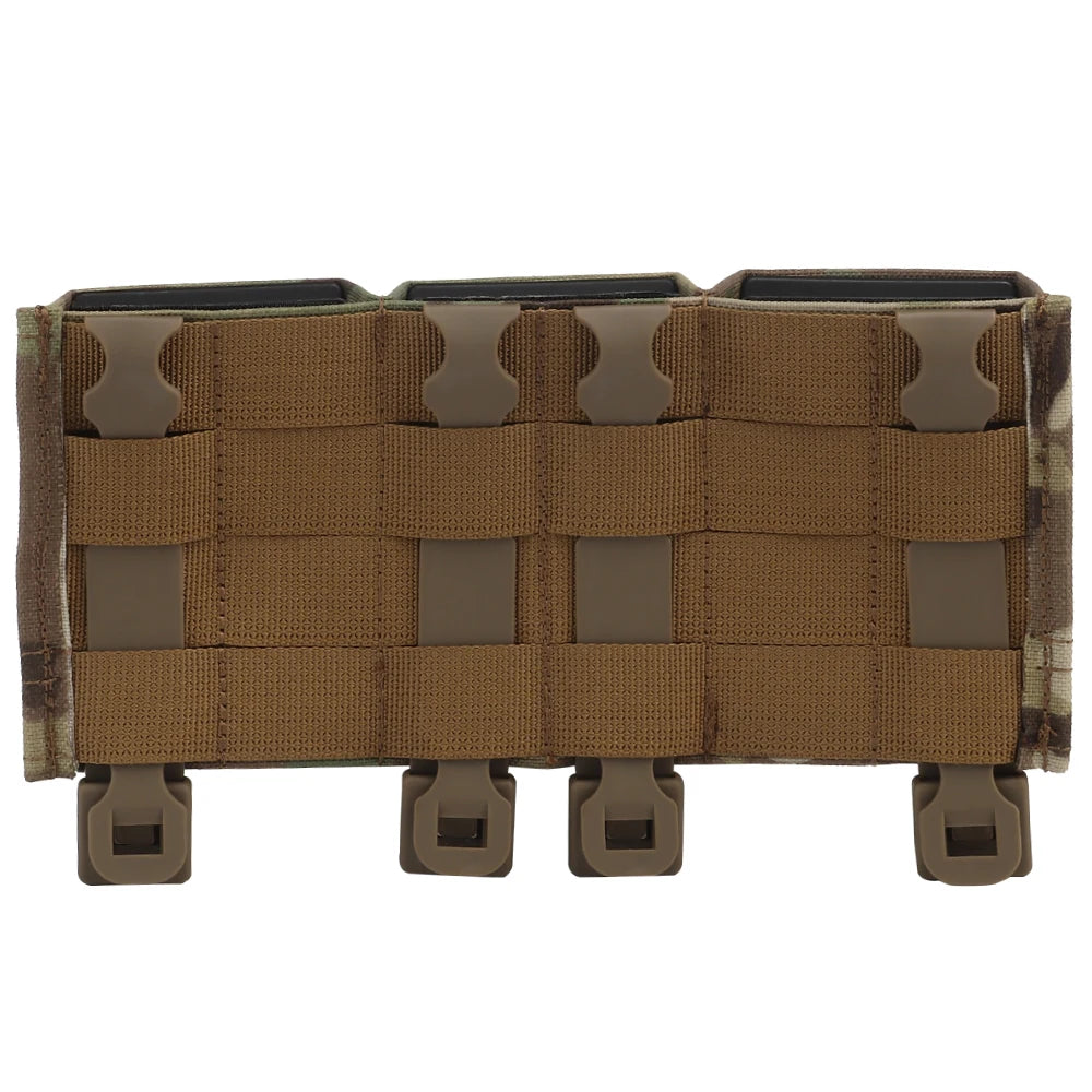 Tactifans Triple Medium 5.56 M4 KYWI Magazine Pouch Insert Open Malice Clip Strap 500D Nylon Tactical Hunting Equipment