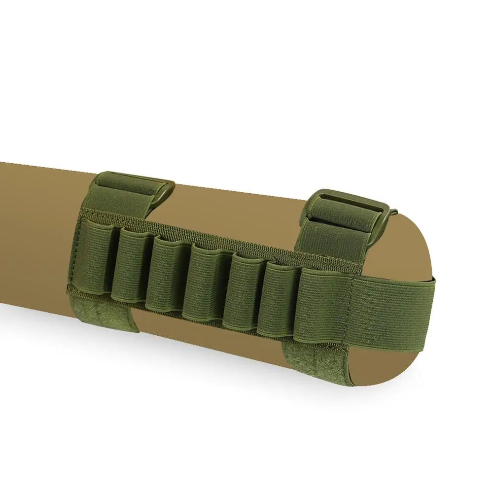 Tactical Shotgun Buttstock 7 / 5  Round 12 Gauge Hunting Shell Holder Ammo Carrier Holder Pouch Cartridge Durable