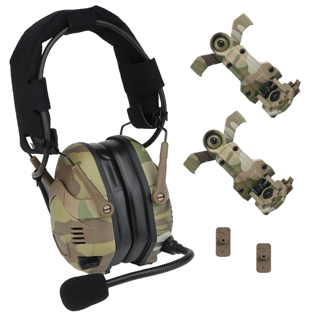 Tactical Bluetooth Headset Sound Pickup & Noise Reduction Electronic Shooting Earmuff Hunting Hearing Protection Gear