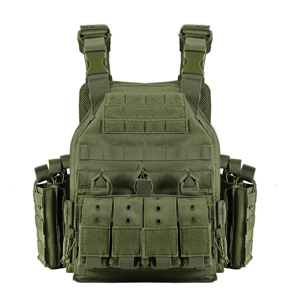 YAKEDA Quick Release Tactical Vest 1000D Polyester Breathable CS Combat Hunting Vest Molle Outdoor Chest Rig Equipment