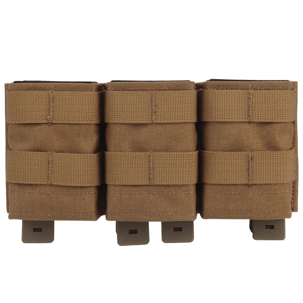 Tactifans Triple Medium 5.56 M4 KYWI Magazine Pouch Insert Open Malice Clip Strap 500D Nylon Tactical Hunting Equipment