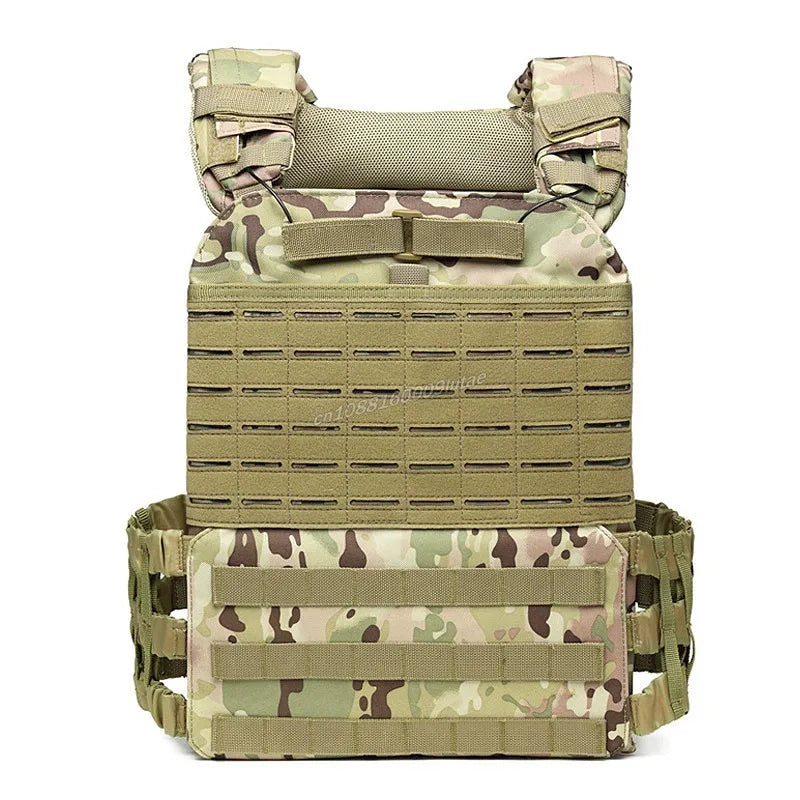 Tactical Plate Carrier Body Combat Training Chest Rig MOLLE  Equipment Adjustable Exercise Lightweight Load Bearing Vest