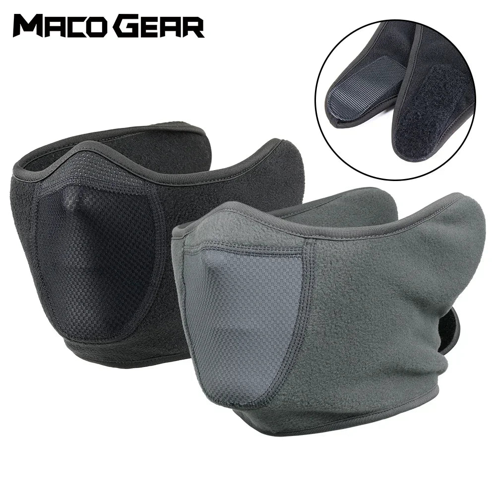 Winter Running Masks Thermal Face Bandana Fleece Ear-Cover Hiking Scarf Snowboard Ski Mask Cycling Sport Neck Warmer Men Women
