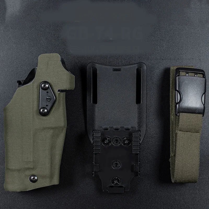 Tactical Universal Quick Release Gun Holster 6354DO Pistol Carry Case For Glk 17 with X300 X300U  Weapon Flashlight