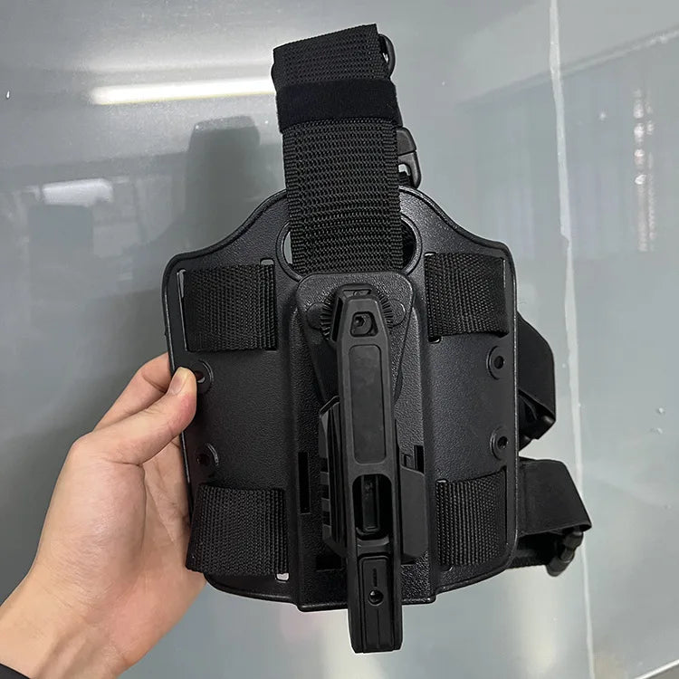 Tactical Gun Holster Hunting Waist Pisolt Holster 9mm Gun Case with Rail for Glock 9mm SW40 357