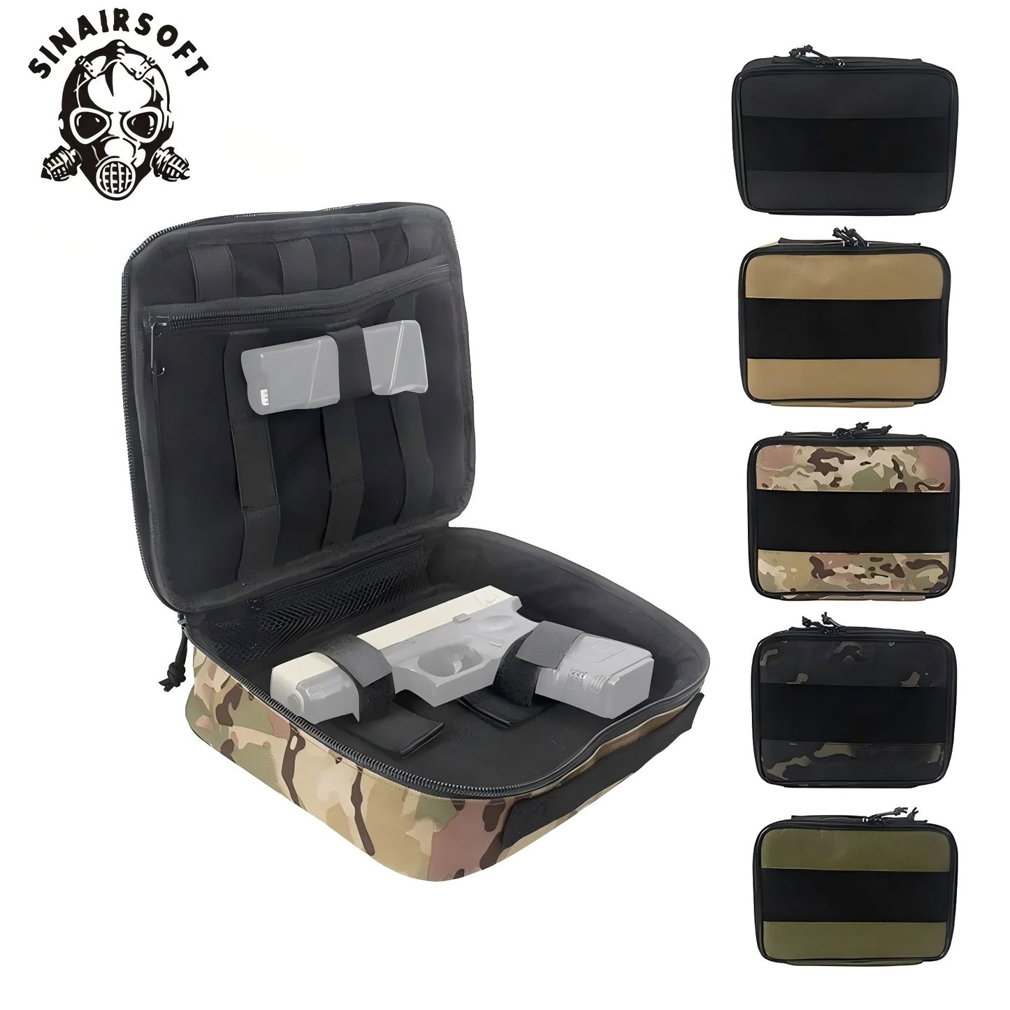 New Tactical Pistol Carry Bag Multi-camo Gun Case Pack Holster Portable Handgun Carrier Bag Soft Protection Hunting Tool Kit