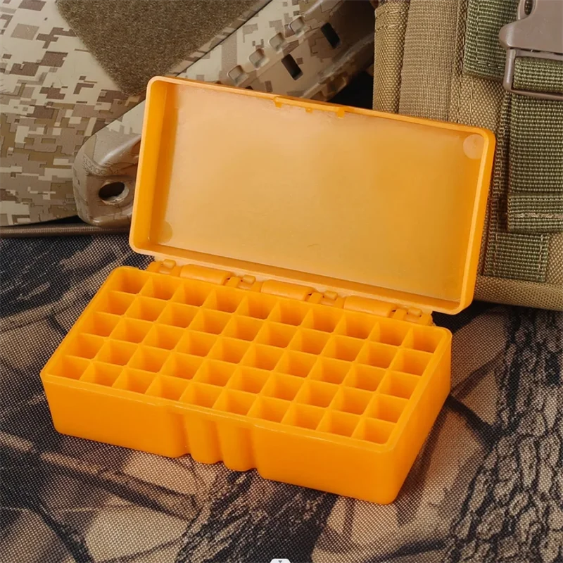 50/100 Rounds Tactical Bullet Box 9mm/.223/.38Super Pistol Rifle Ammo Carry Storage Box Flip-Top Bullets Case Hunting Accessory