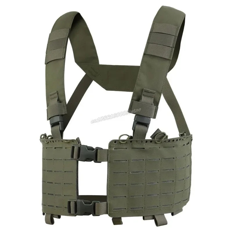 Tactical Alpha Chest Rig with Expansion Pack SS Style Load Bearing Vest (LBV) Alpha Expander Kit Pouch 34A Split MOLLE Equipment