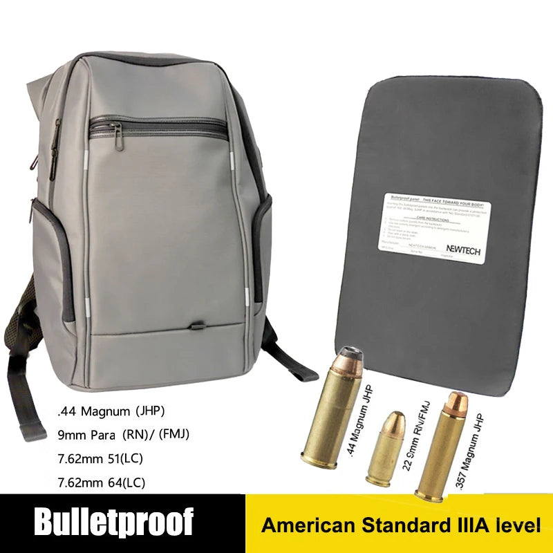 Military Tactical Self-Defense Bulletproof Backpack Waterproof Wear-Resistant NIJ IIIA.44 FBI SWAT Safety Protective Equipment