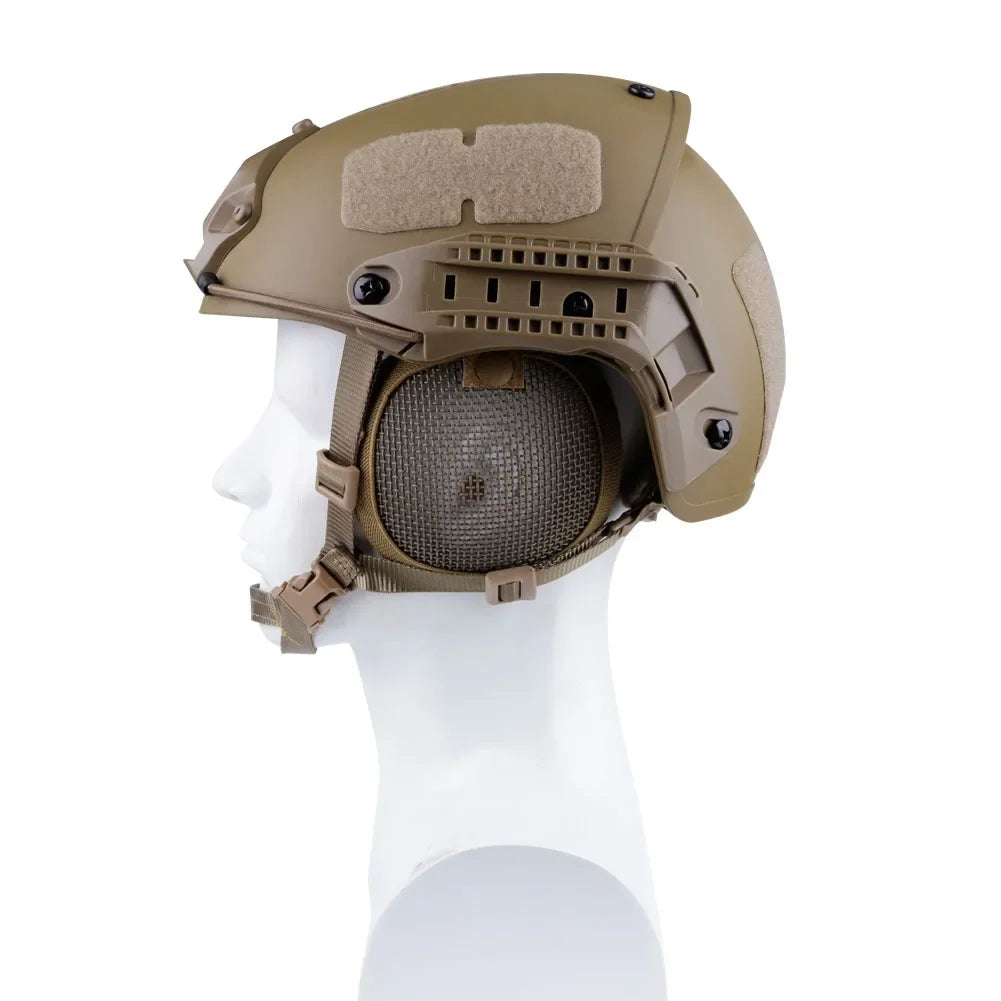 Steel Mesh Ear Protector Tactical  Gun Ear Muffs Cover for Most Fast Helmets Shooting Hunting Helmet Equipment
