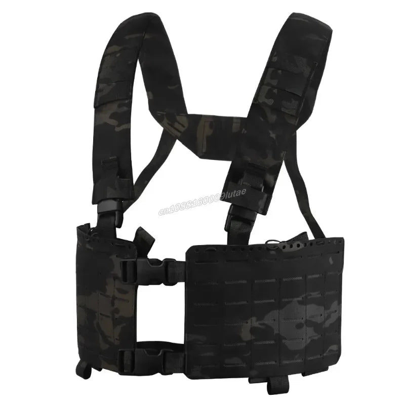 Tactical Alpha Chest Rig with Expansion Pack SS Style Load Bearing Vest (LBV) Alpha Expander Kit Pouch 34A Split MOLLE Equipment