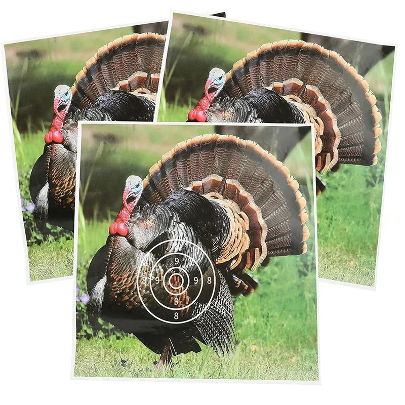 10/15/20pcs Shooting Target Paper 40x40cm Turkey Pattern Target Paper Bow Archery Arrow Darts Slings Catapult Hunting Practice