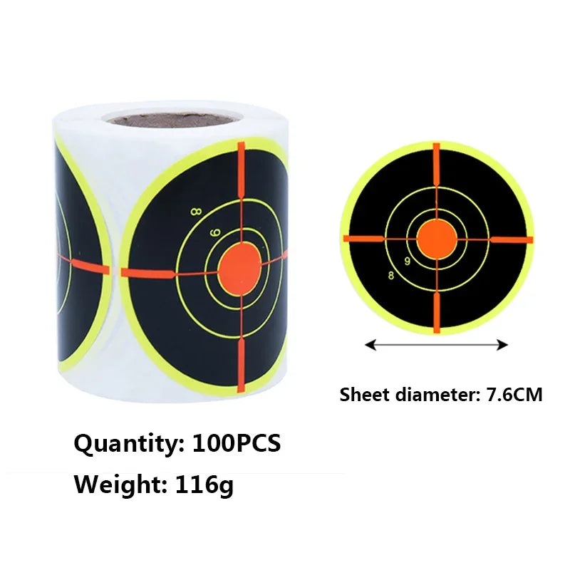 Splatter Splash 3in Paper Per 100/200pcs Shooting ToolsRoll  Adhesive Sticker Targets  Amp Shooting Reactive Practice