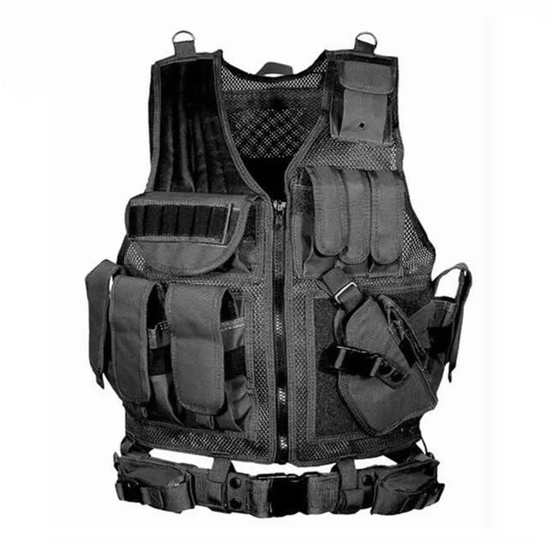 Military Equipment Tactical Vest, Police Training, Combat Body Armor, Army Paintball, Hunting, Airsoft, Molle Protective Vests