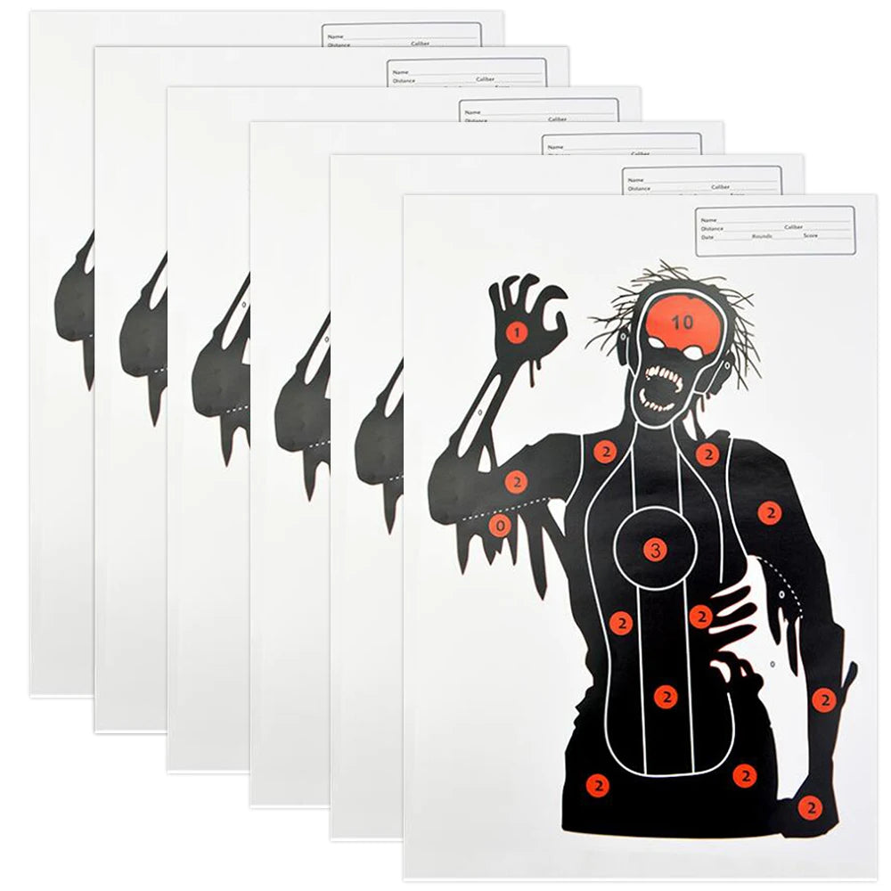 5/10/20pcs Shooting Targets 12 x 17" Paper Shooting Targets Skeleton Zombie Targets for Pistol Shooting & Bow Shooting