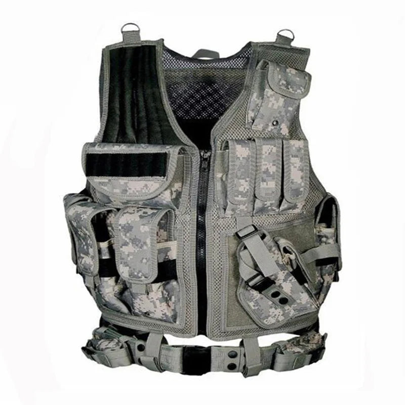 Military Equipment Tactical Vest, Police Training, Combat Body Armor, Army Paintball, Hunting, Airsoft, Molle Protective Vests