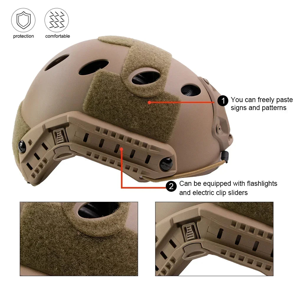 FAST riot helmet quick tactical helmet ABS new sports outdoor PJ air gun hunting shooting CS protective equipment