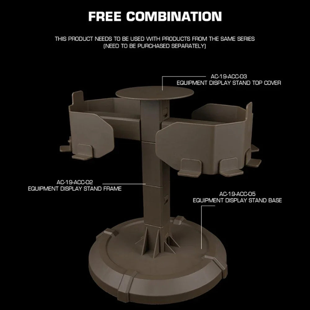 Tactical Equipment Display Stand Modular Component Hunting Combat Belt Hanging Display Holder Adjustable Quick Mount Accessory