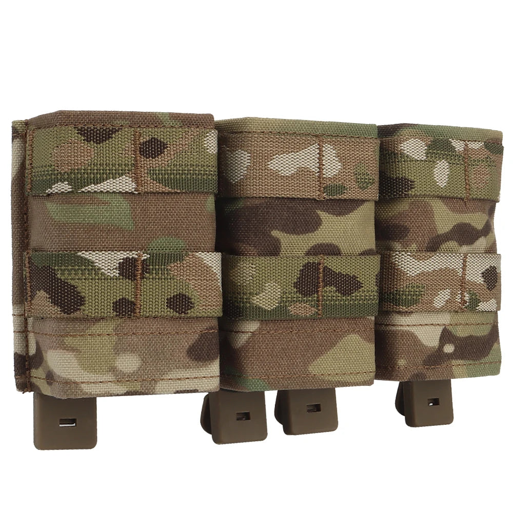 Tactifans Triple Medium 5.56 M4 KYWI Magazine Pouch Insert Open Malice Clip Strap 500D Nylon Tactical Hunting Equipment