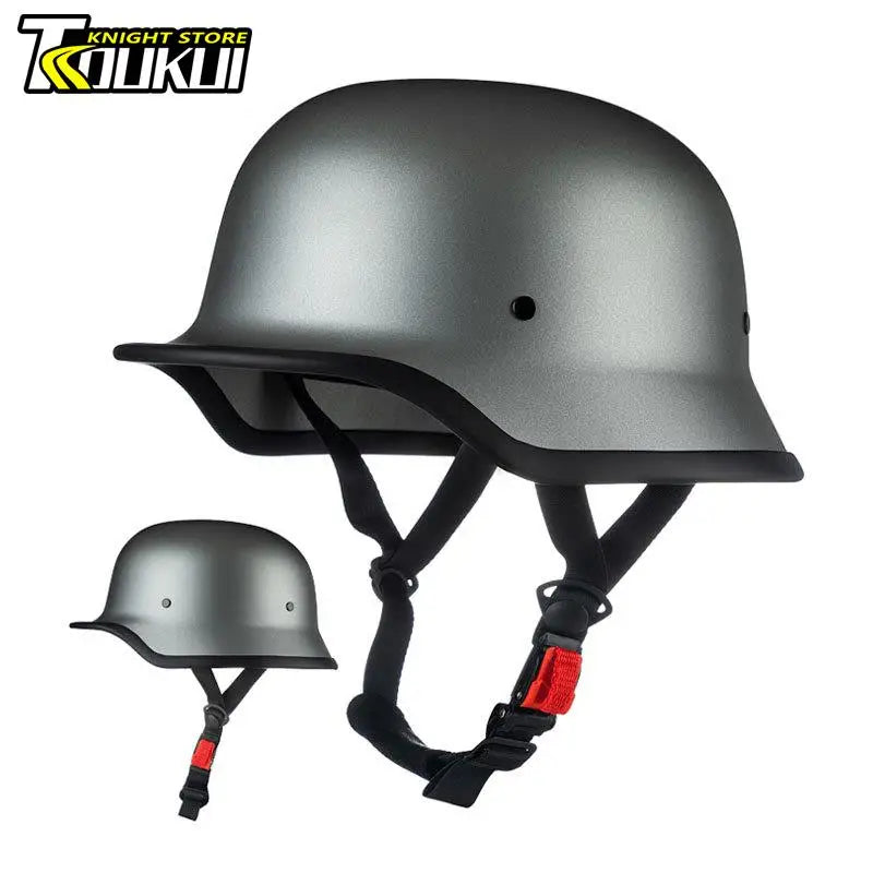 DOT Approved Motorcycle Helmet ABS Material Retro Moto Helmet Capacete De Moto Half Helmet Equipment German Tactical Vintage