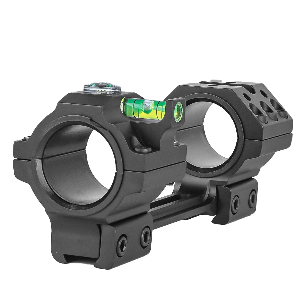 SPINA OPTICS Tactical 11mm One Piece Dovetail Rail 25.4mm/30mm Adjustable Scope Rings Scope Mounts With Bubble Level Fit PCP AR