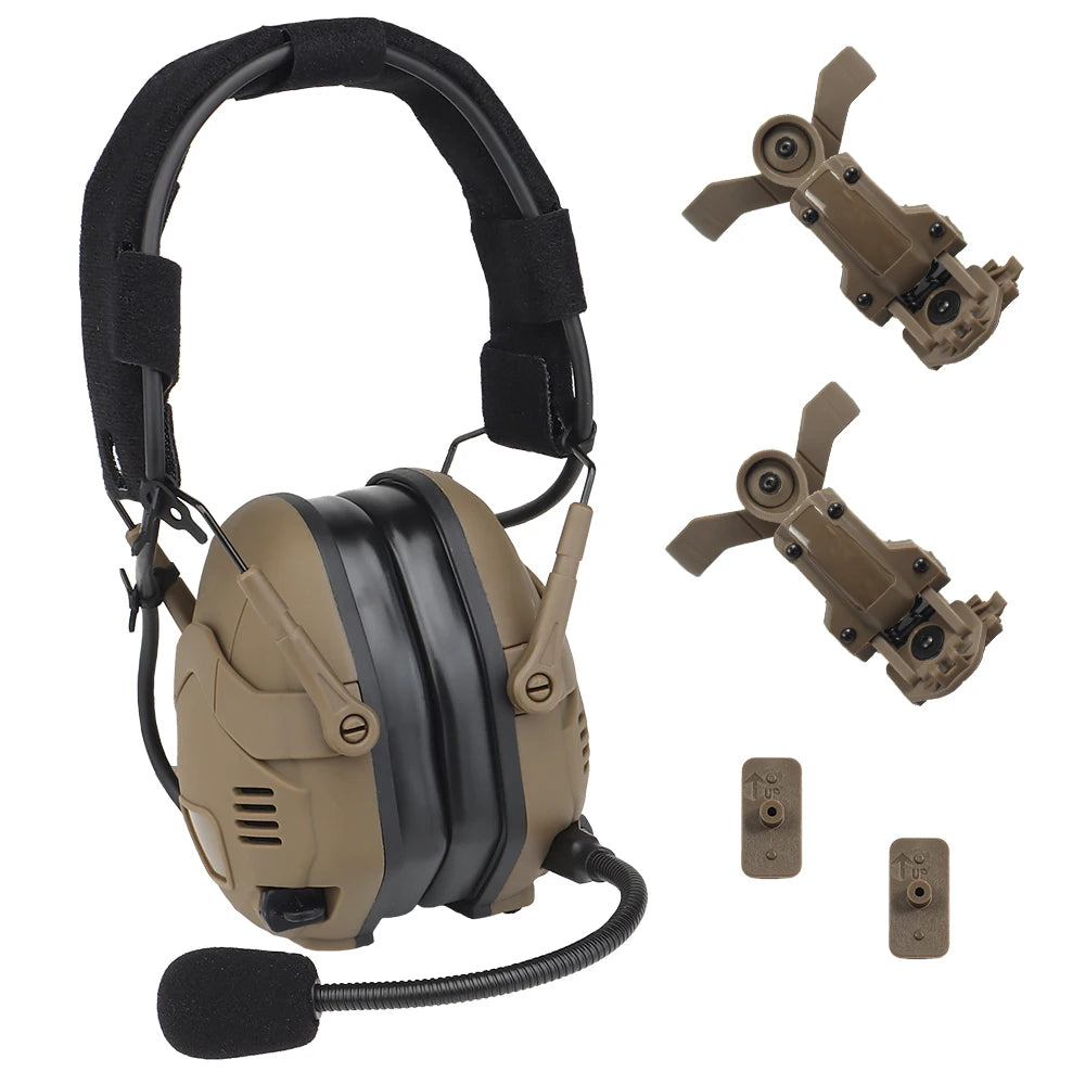 Tactical Bluetooth Headset Sound Pickup & Noise Reduction Electronic Shooting Earmuff Hunting Hearing Protection Gear