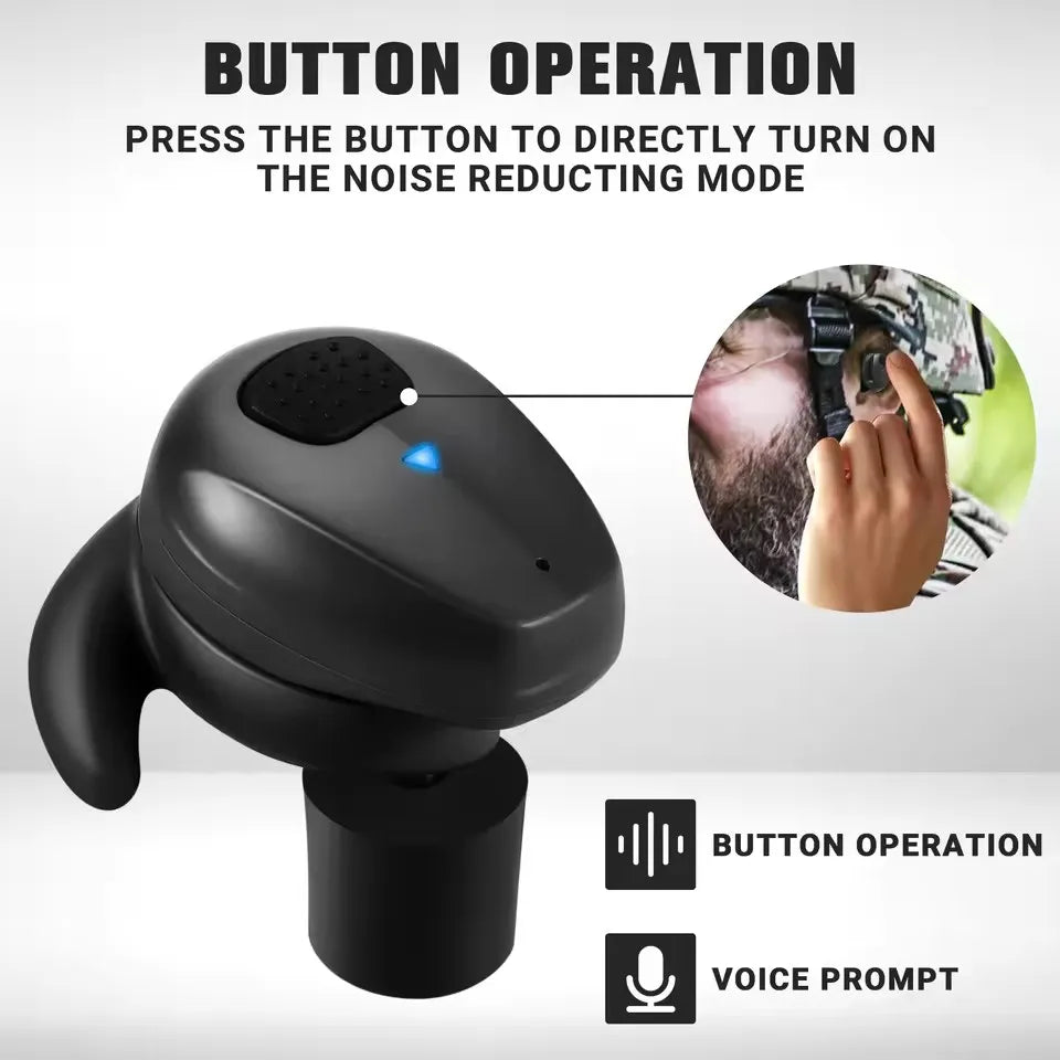YHKEMA Tactical Shooting Bluetooth Headset, 5.3 Bluetooth Connection Hunting Shooting Hearing Protection Electronic Earplugs