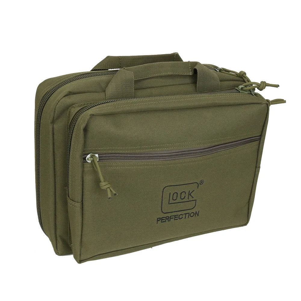 Tactifans Gun Bag Double Pistol Portable Magazine Pouch Glock Padding Protection Dual Handgun Range Case Holder 1911 CZ 75 G2C