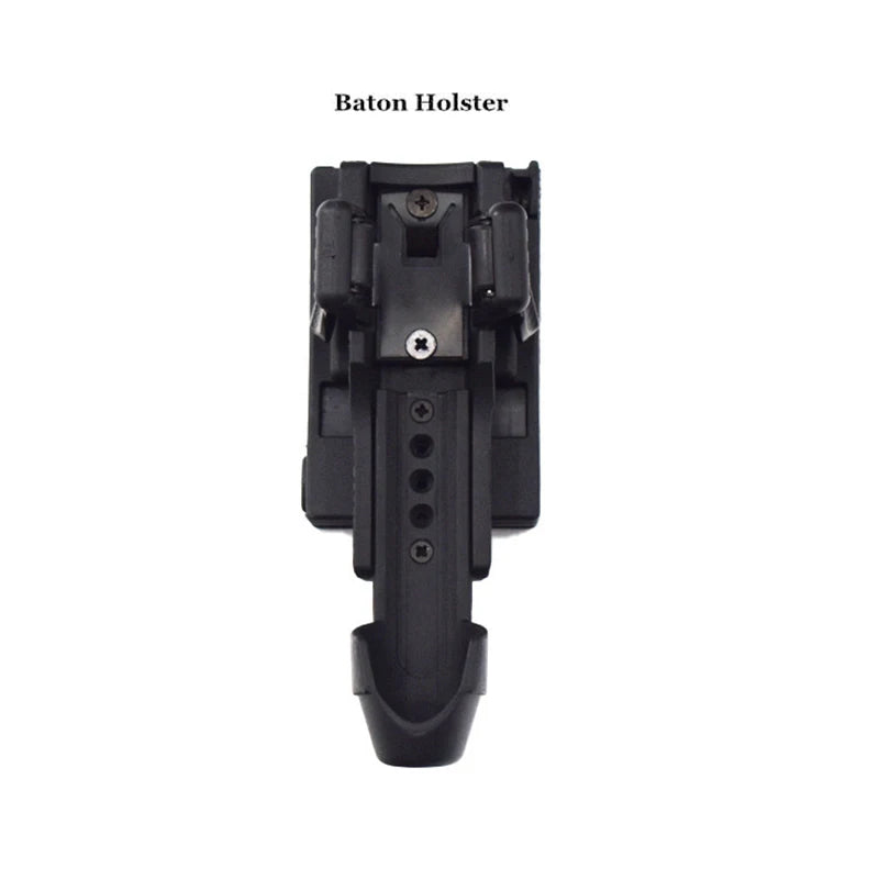 Tactical MOLLE Belt Baton Holster Spray Pouch Flashlight Holder Case Hunting Duty Security Self-defense Equipment