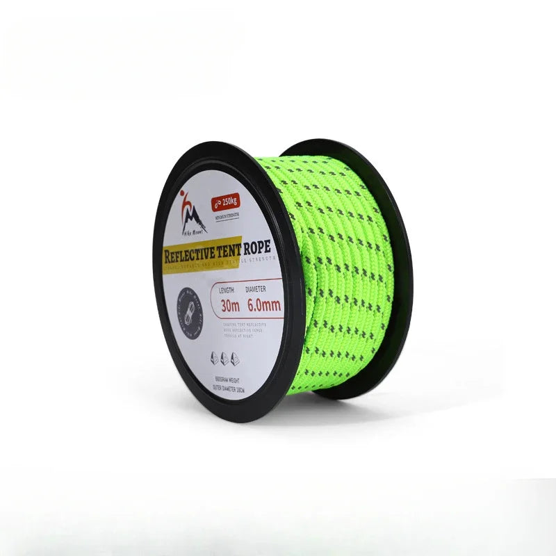 30 Meter Parachute and 6mm Tactical Parachute Rope Camping Camp Accessories DIY Woven Rope Outdoor Survival Equipment