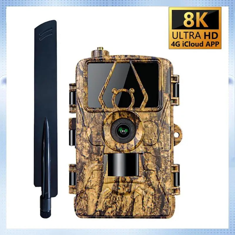 ABHQ-4G LIVE Trail Camera APP Control IR Night Vision Hunting Trap HD Camera 60MP 8K With SIM Card Mobile Wildlife Cam EUR