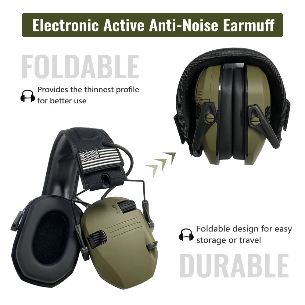 Honeywell Tactical Electronic Shooting Earmuff Anti-noise Headphone Sound Amplification Hearing Protection Headset Foldable