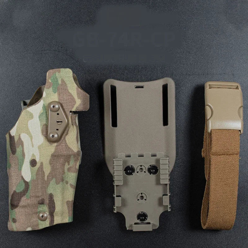 Tactical Universal Quick Release Gun Holster 6354DO Pistol Carry Case For Glk 17 with X300 X300U  Weapon Flashlight