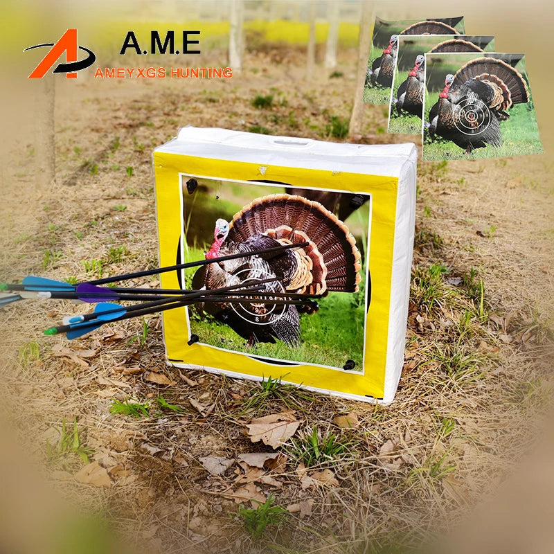 10/15/20pcs Shooting Target Paper 40x40cm Turkey Pattern Target Paper Bow Archery Arrow Darts Slings Catapult Hunting Practice