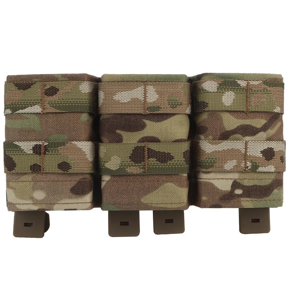 Tactifans Triple Medium 5.56 M4 KYWI Magazine Pouch Insert Open Malice Clip Strap 500D Nylon Tactical Hunting Equipment