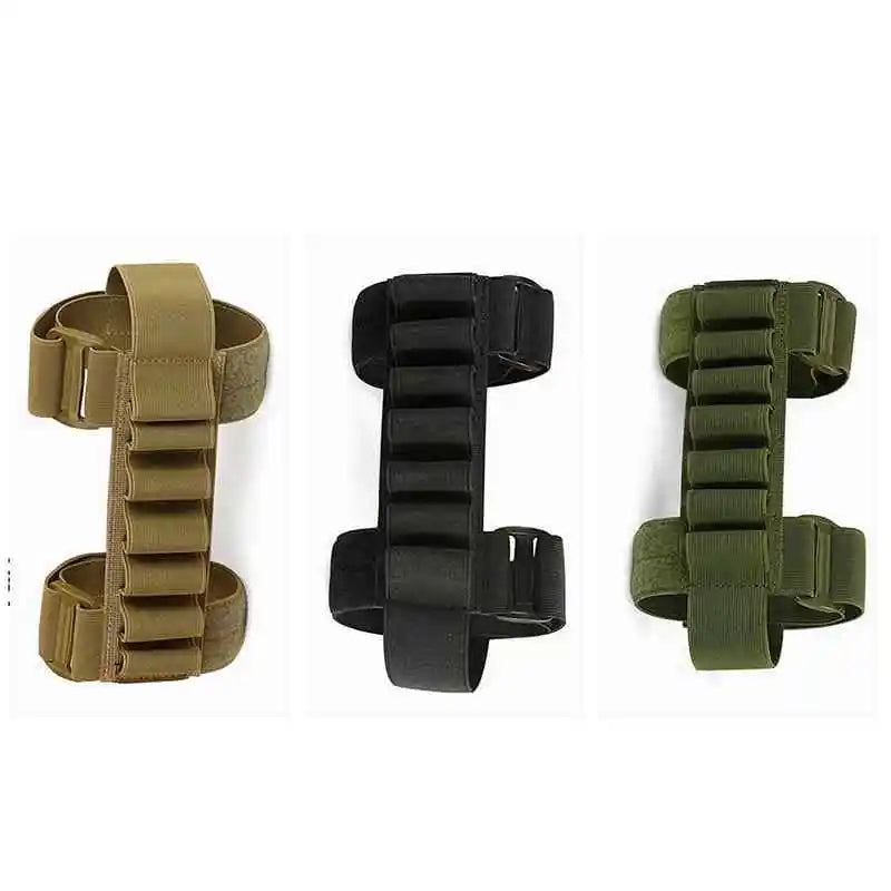 Tactical Shotgun Buttstock 7 / 5  Round 12 Gauge Hunting Shell Holder Ammo Carrier Holder Pouch Cartridge Durable