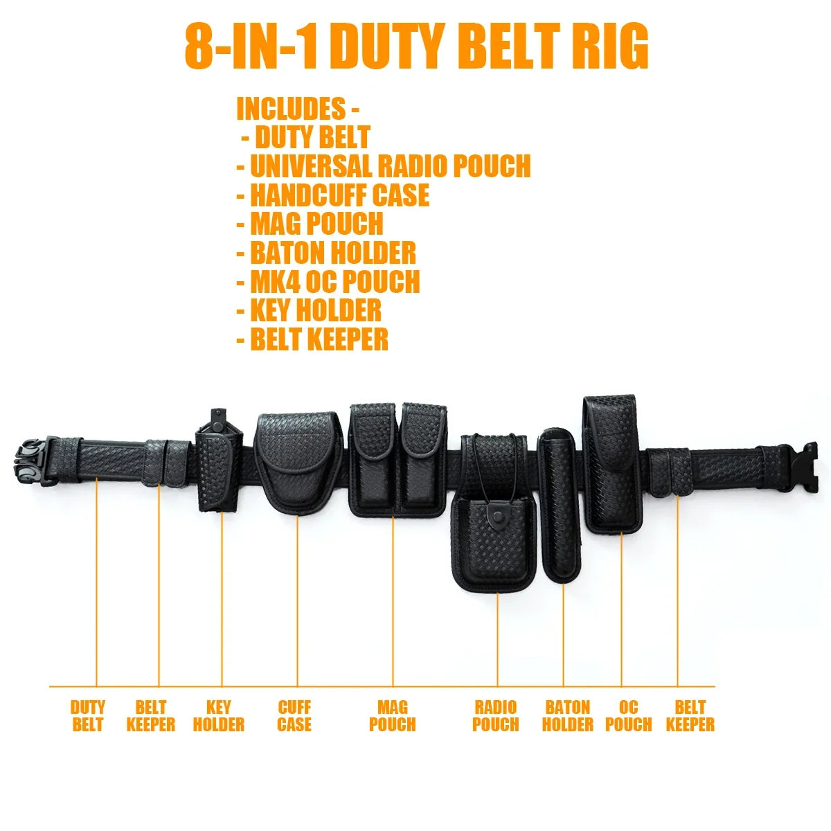 Police Tactical Versatile Military Modular Equipment System Molded Duty Belt Set for Law Enforcement cinturón táctico hombre