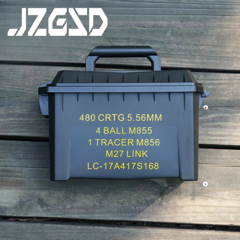 Plastics Lightweight Ammo Storage Tactical Waterproof Bullet Box Rifle 5.56/7.62 Large Caliber Ammo Portable Suitcase