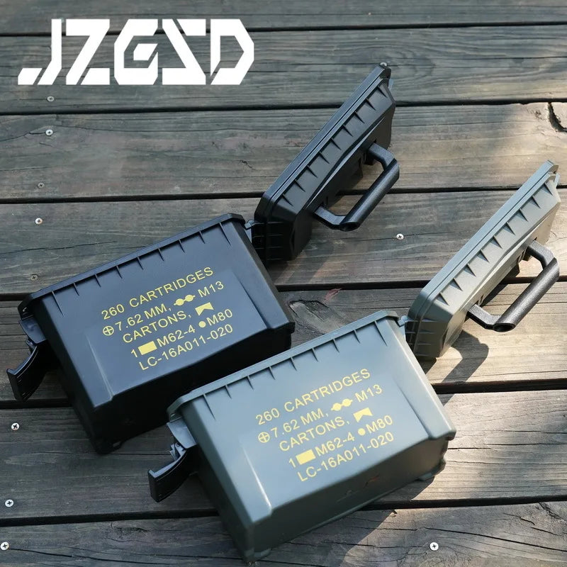 Plastics Lightweight Ammo Storage Tactical Waterproof Bullet Box Rifle 5.56/7.62 Large Caliber Ammo Portable Suitcase